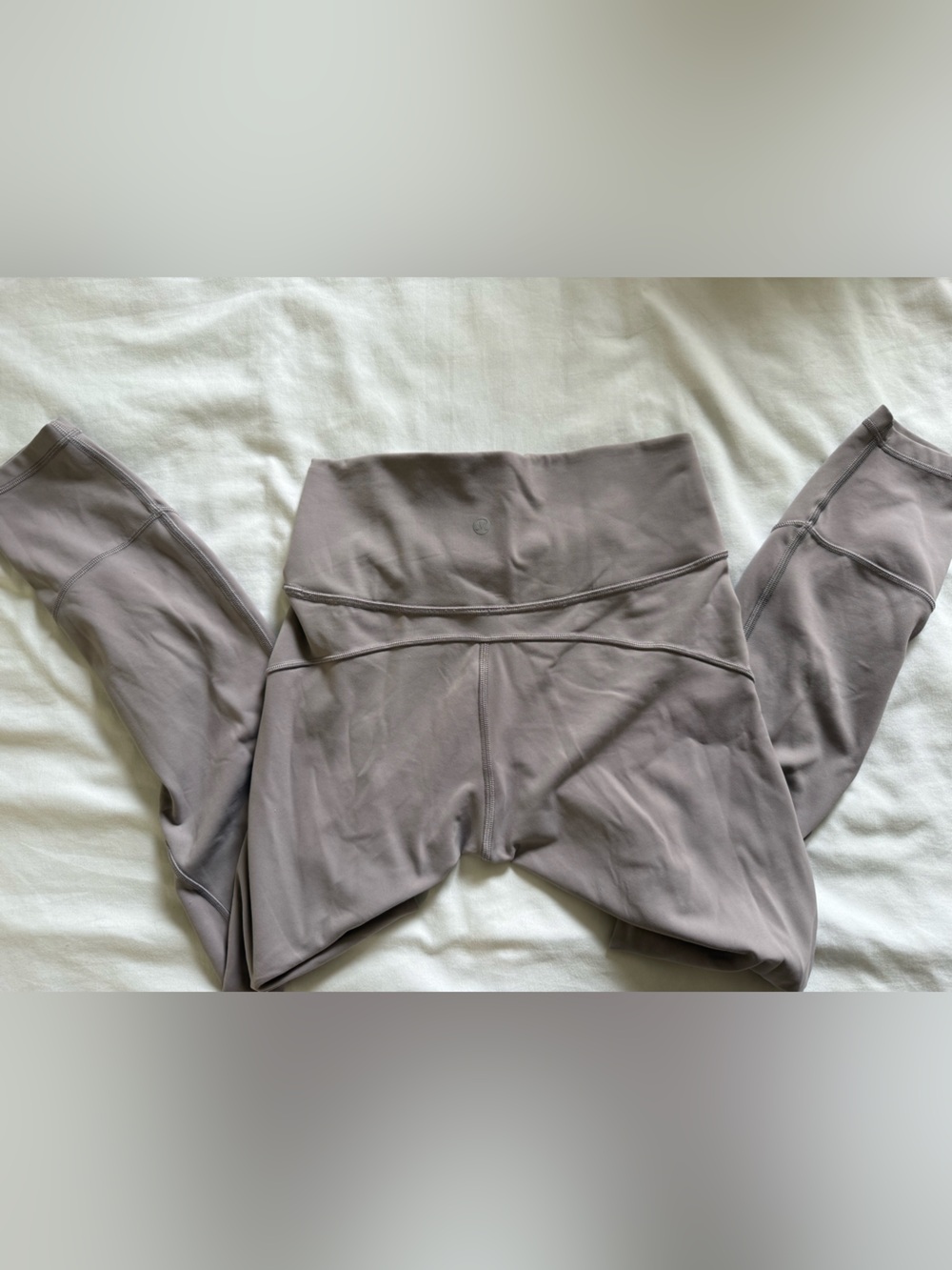 Lululemon High-Waist Seam Detail Leggings in Mauve Gray